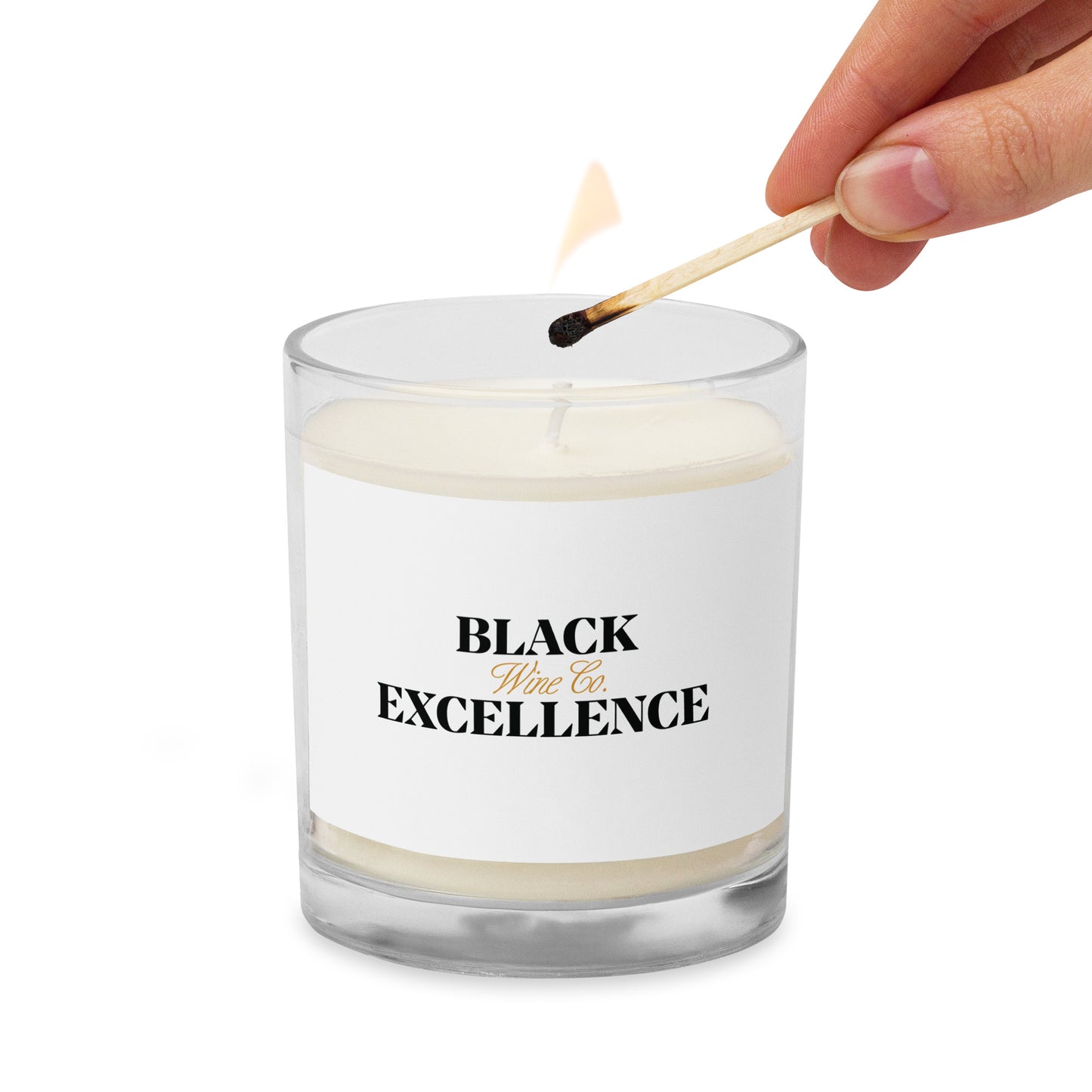Glass jar soy wax candle