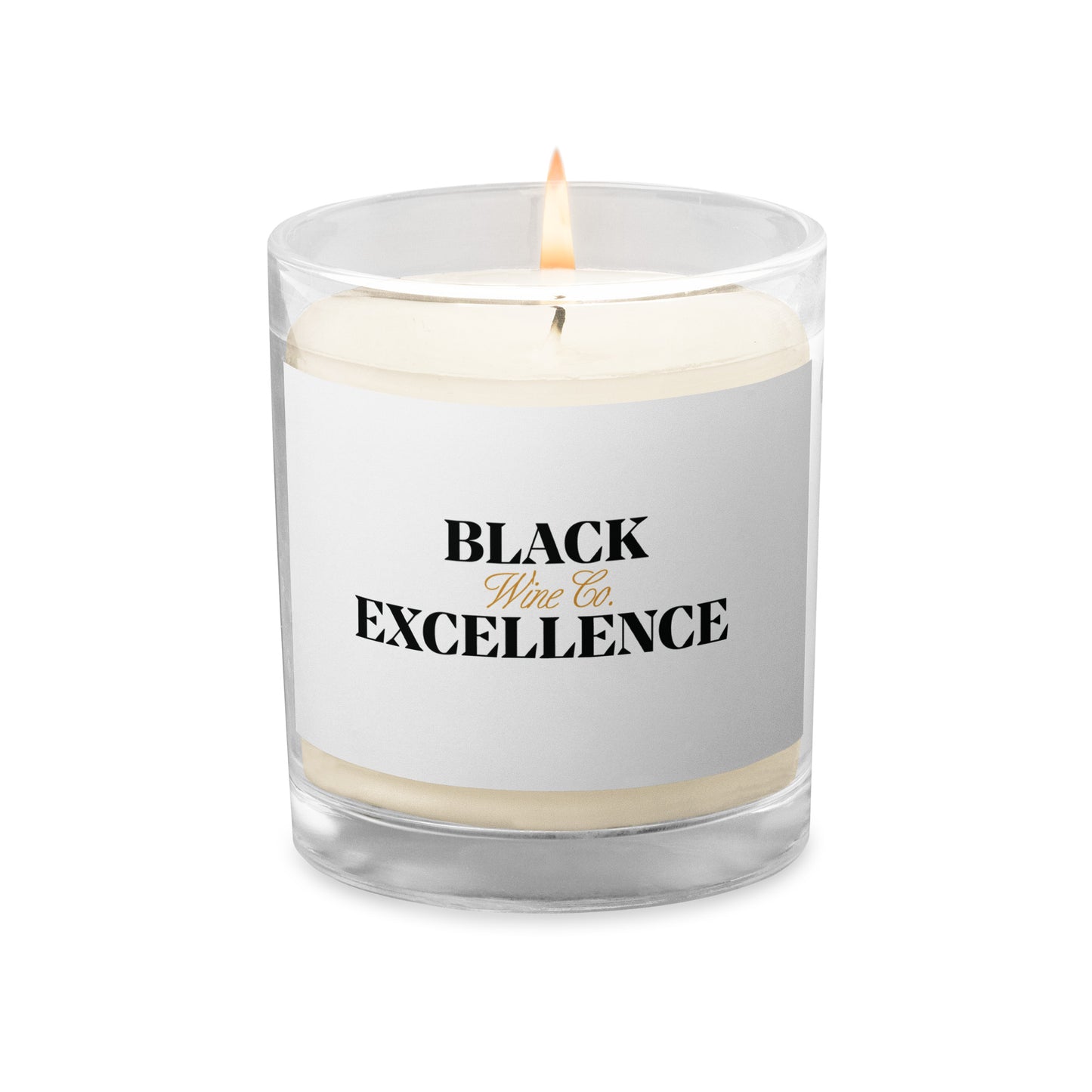 Glass jar soy wax candle