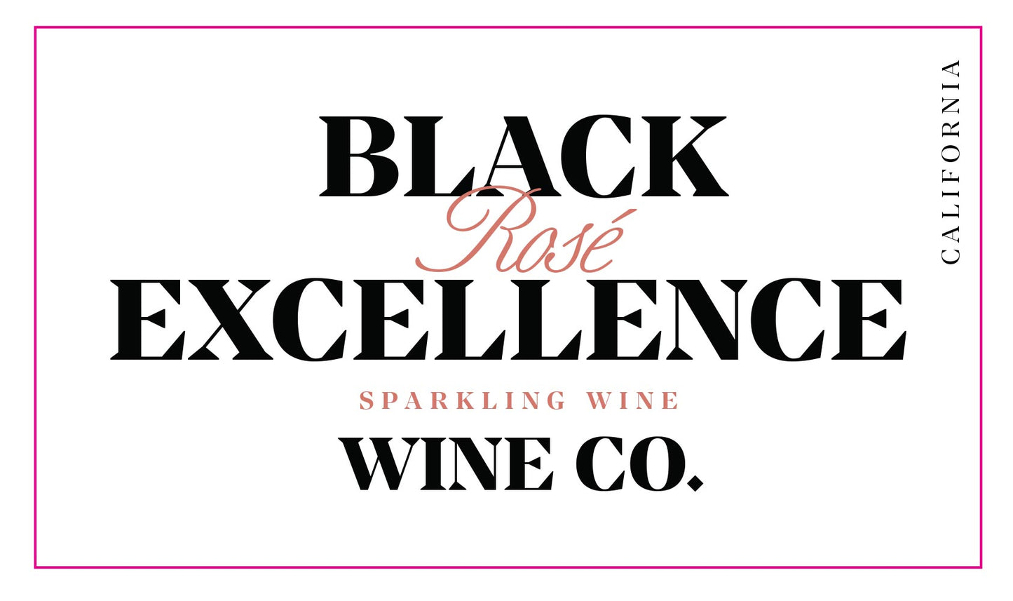 Sparkling Rose Wine For Sale, Black Excellence Wine Co, California